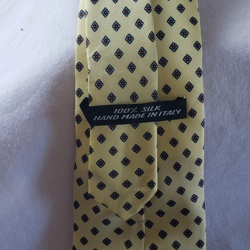 Source Unknown Yellow and Black Patterned Tie‎